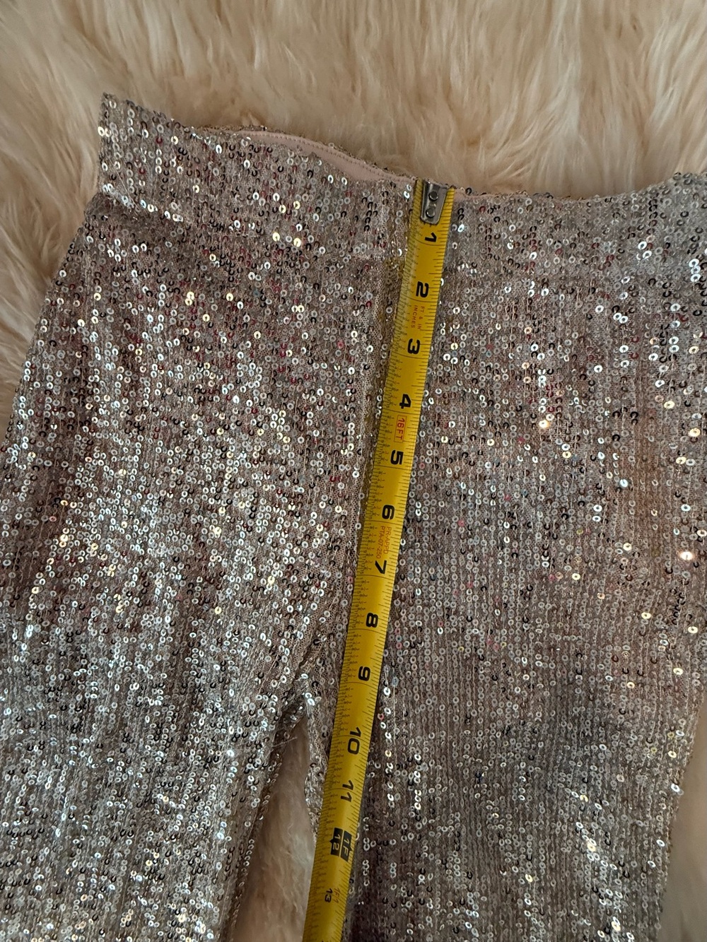Forever 21 Sequined Flare Knit Pants - Picture 4 of 7